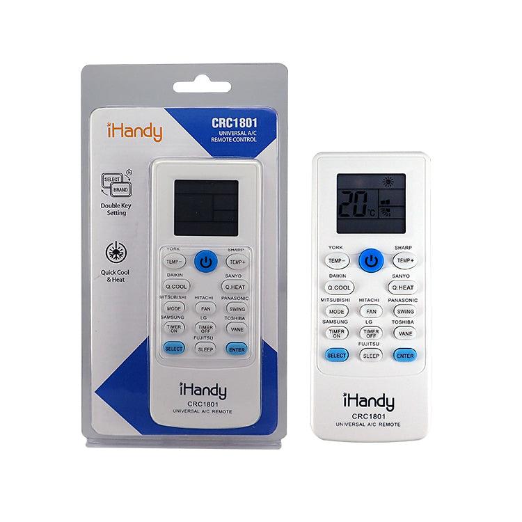 CRC1801 iHandy Universal Air Conditioner AC Remote Control, For LG Mitsubishi Toshiba Hitachi Fujitsu Daewoo Sharp Samsung Electrolux Sanyo Aux Gree