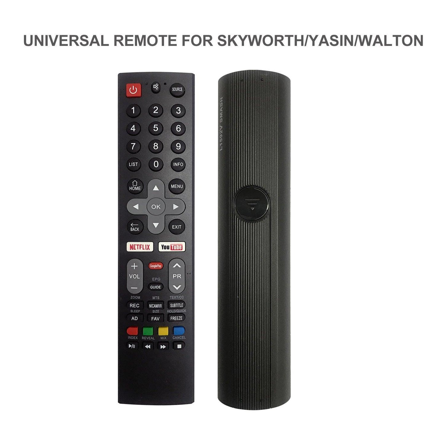 L1592V Universal TV Remote Control Work with Skyworth Yasin Walton LCD LED HDTV 3D TVs