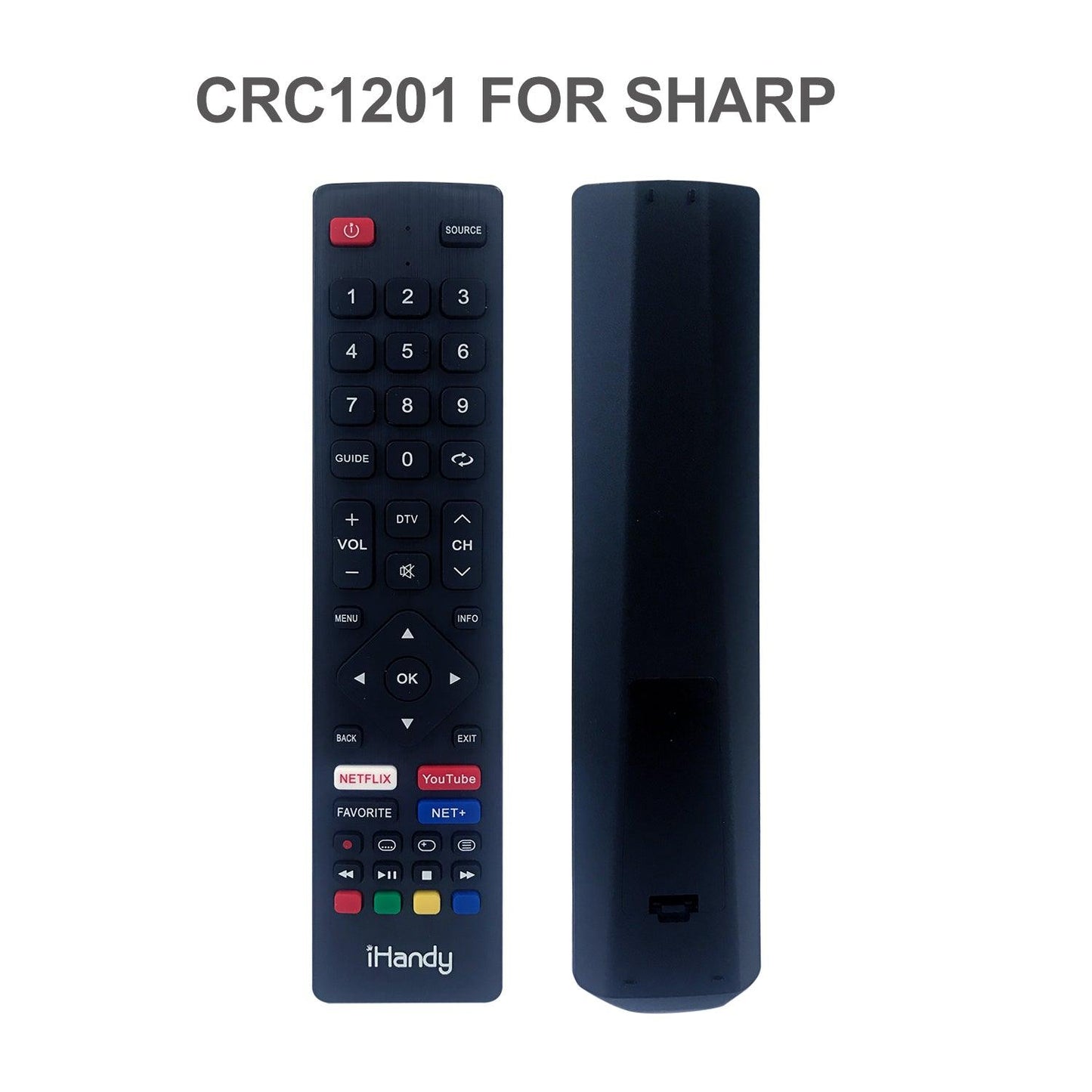 CRC1201 TV Replacement Remote Control, Works With All Sharp TVs
