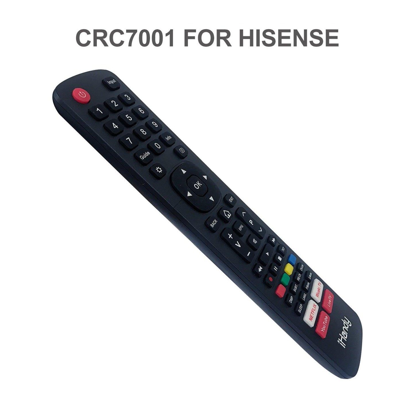 CRC7001 Universal TV Remote Control For Hisense LCD LED HDTV OLED TV