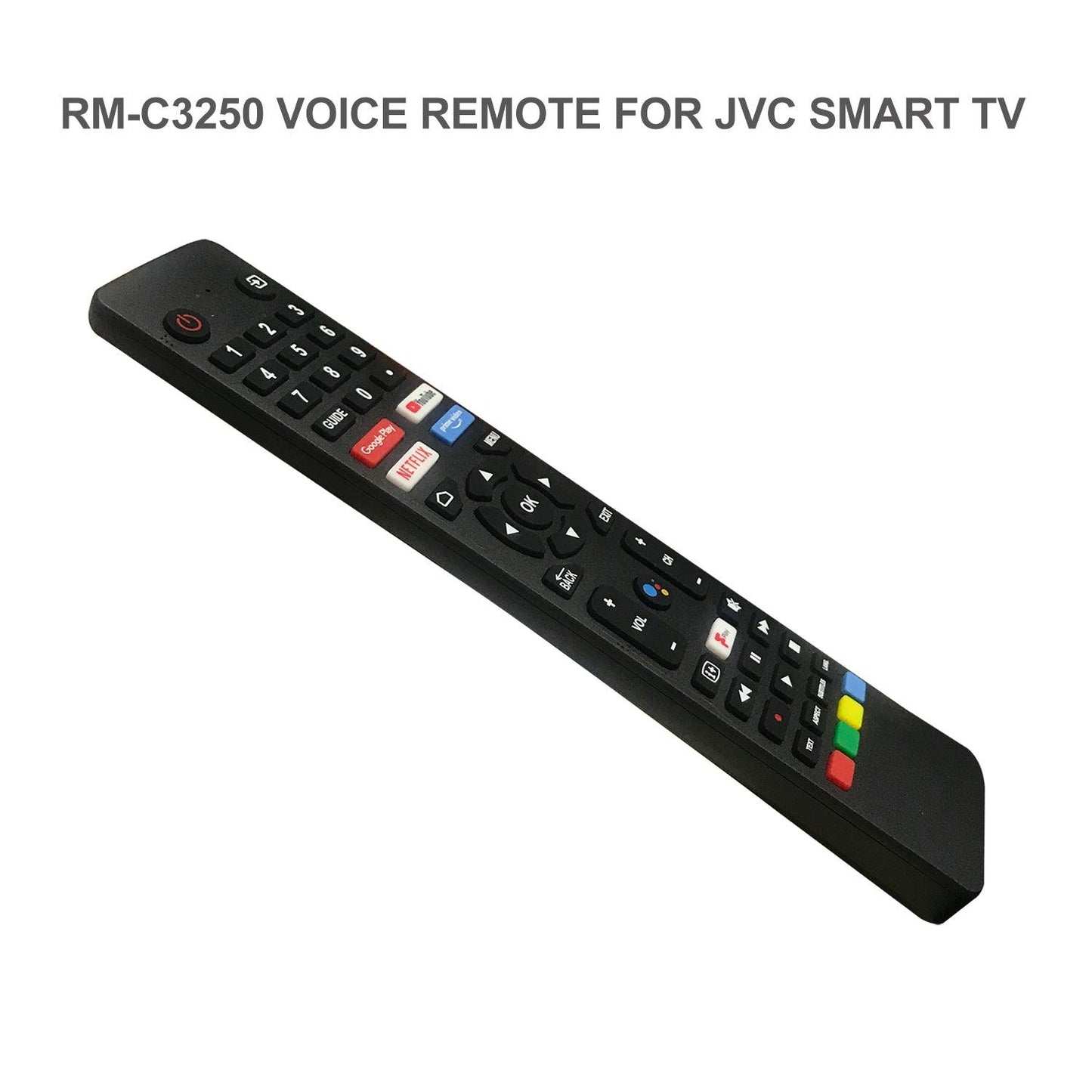 JCV01 C3250 TV Remote Control For JVC and Polaroid TV With Voice Command Function