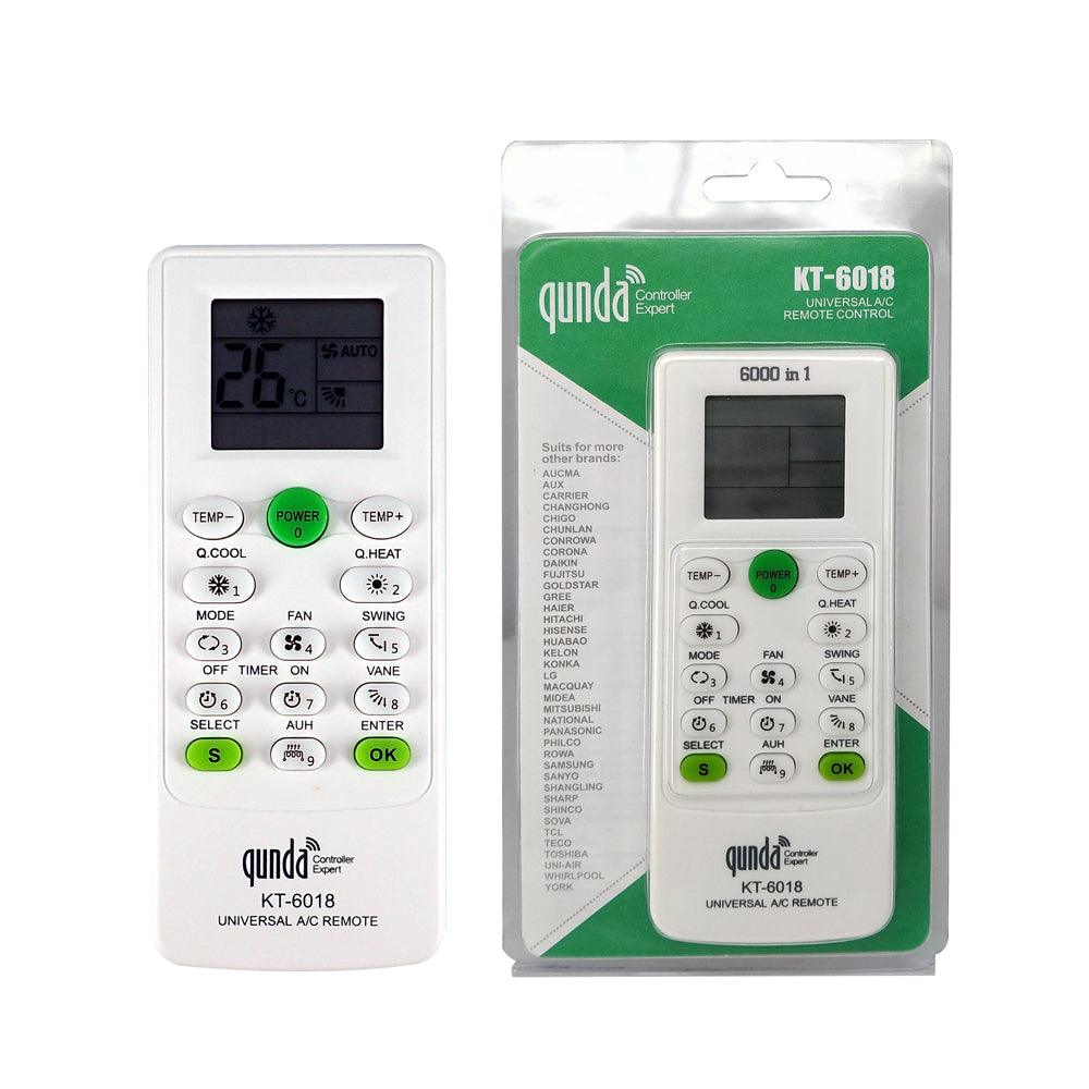 KT-6018 Qunda Universal AC Remote Control For LG, Mitsubishi, Toshiba, Hitachi, Fujitsu, Daewoo, Sharp, Samsung, Electrolux, Sanyo, Aux, Gree, Haier