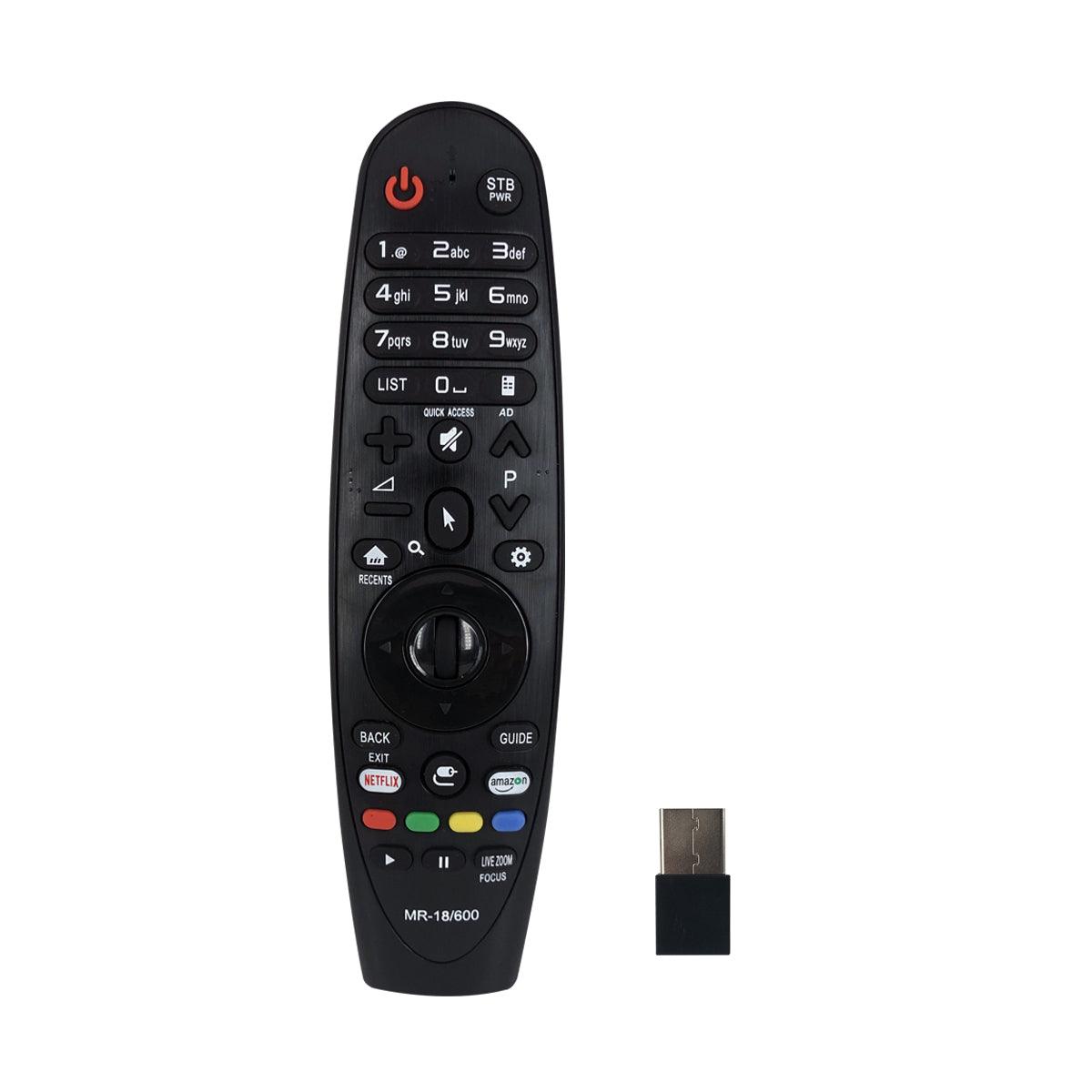 MR-18/600 Magic Cursor Remote Control For LG TV 2018 Models, 4K/UHD/OLED Series, W8 Series, AN-MR18/600/650 Series, With IR Learning Function Buttons