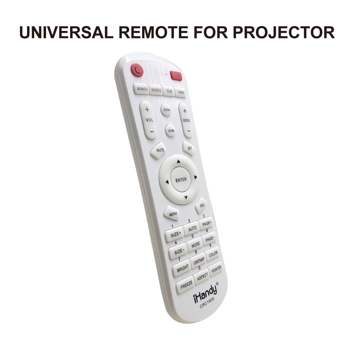 CRC1905 Universal Projector Remote Control, For Most Brands. NEC Sharo BENQ JVC, Epson Eiki Sony And More