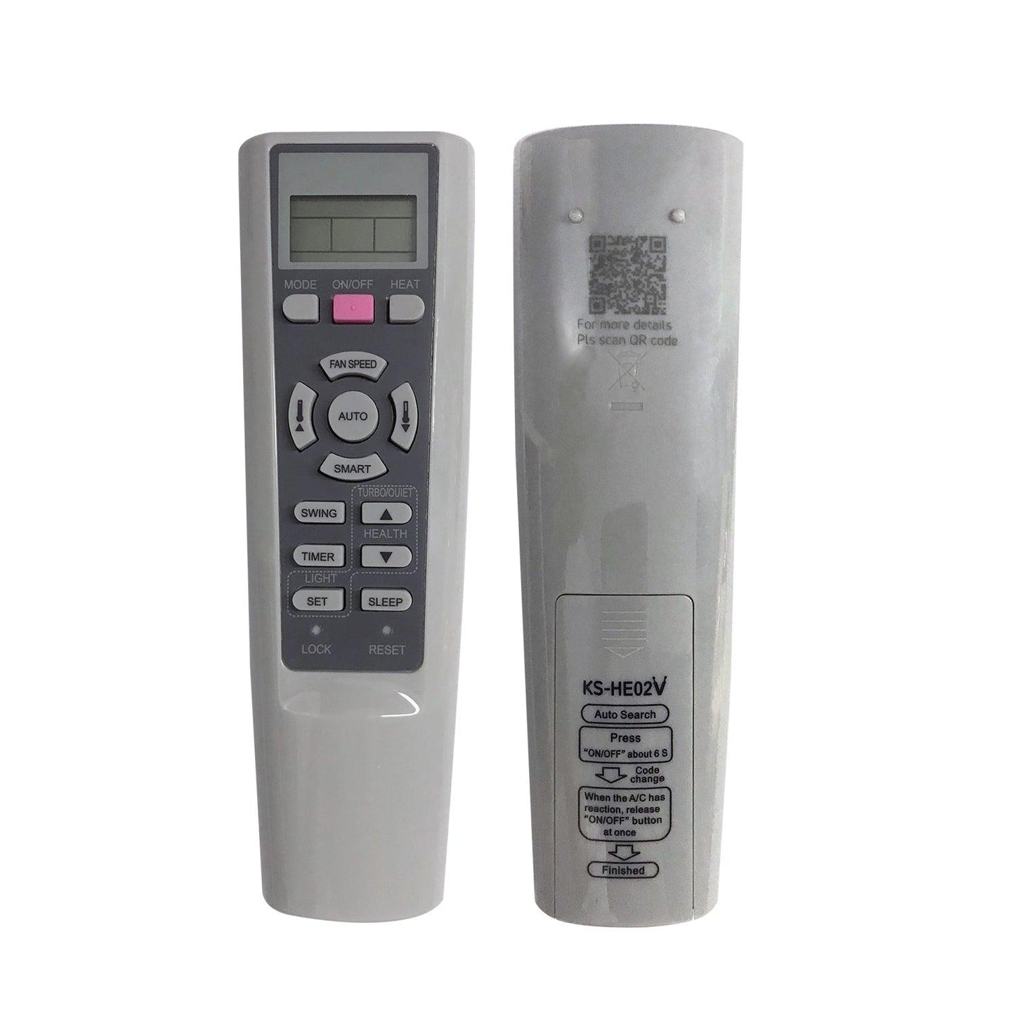 KS-HE02V Universal Remote Control Compatible With Haier Air Conditioners, AC Remote Control with Same Functions as Original