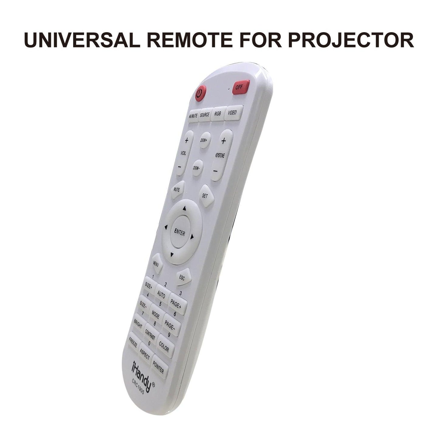 CRC1905 Universal Projector Remote Control, For Most Brands. NEC Sharo BENQ JVC, Epson Eiki Sony And More