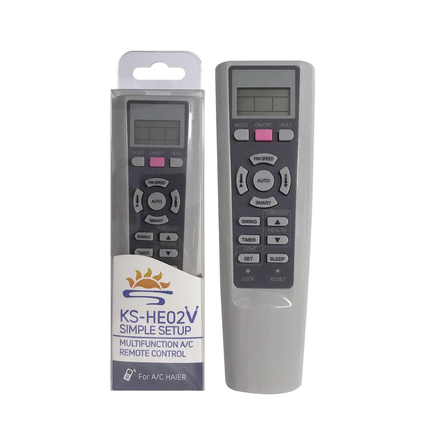 KS-HE02V Universal Remote Control Compatible With Haier Air Conditioners, AC Remote Control with Same Functions as Original