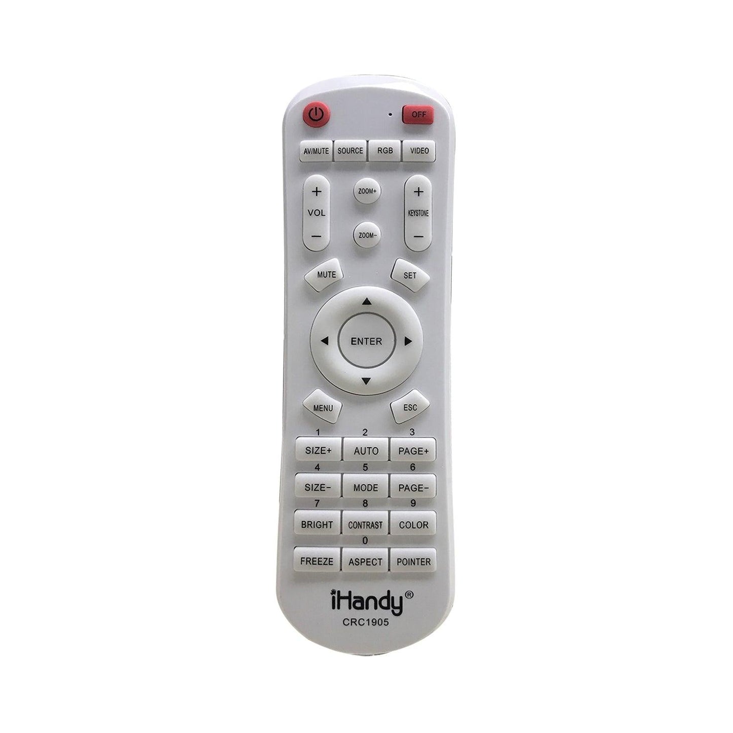 CRC1905 Universal Projector Remote Control, For Most Brands. NEC Sharo BENQ JVC, Epson Eiki Sony And More