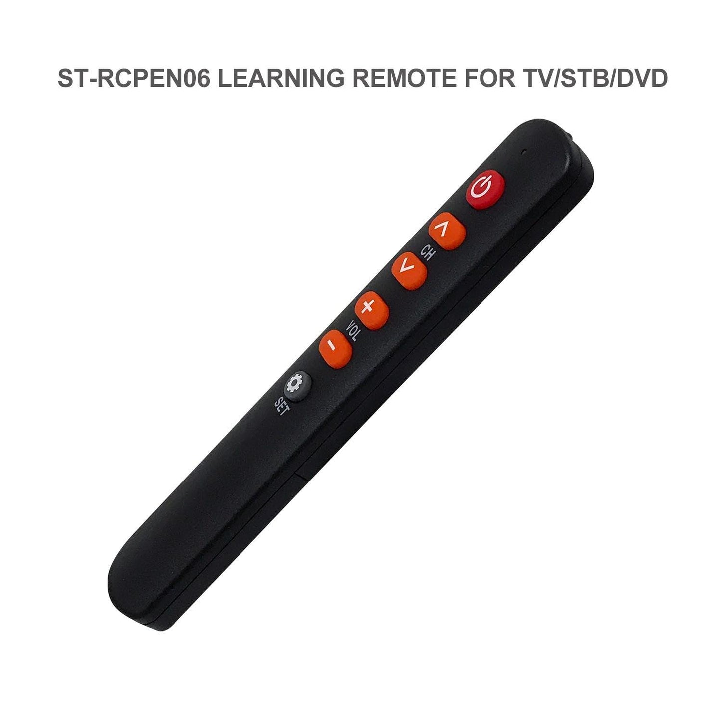 IR Learning Remote Control with Big Buttons, 6 Keys Universal Remote Control for TV STB DVD HiFi VCR
