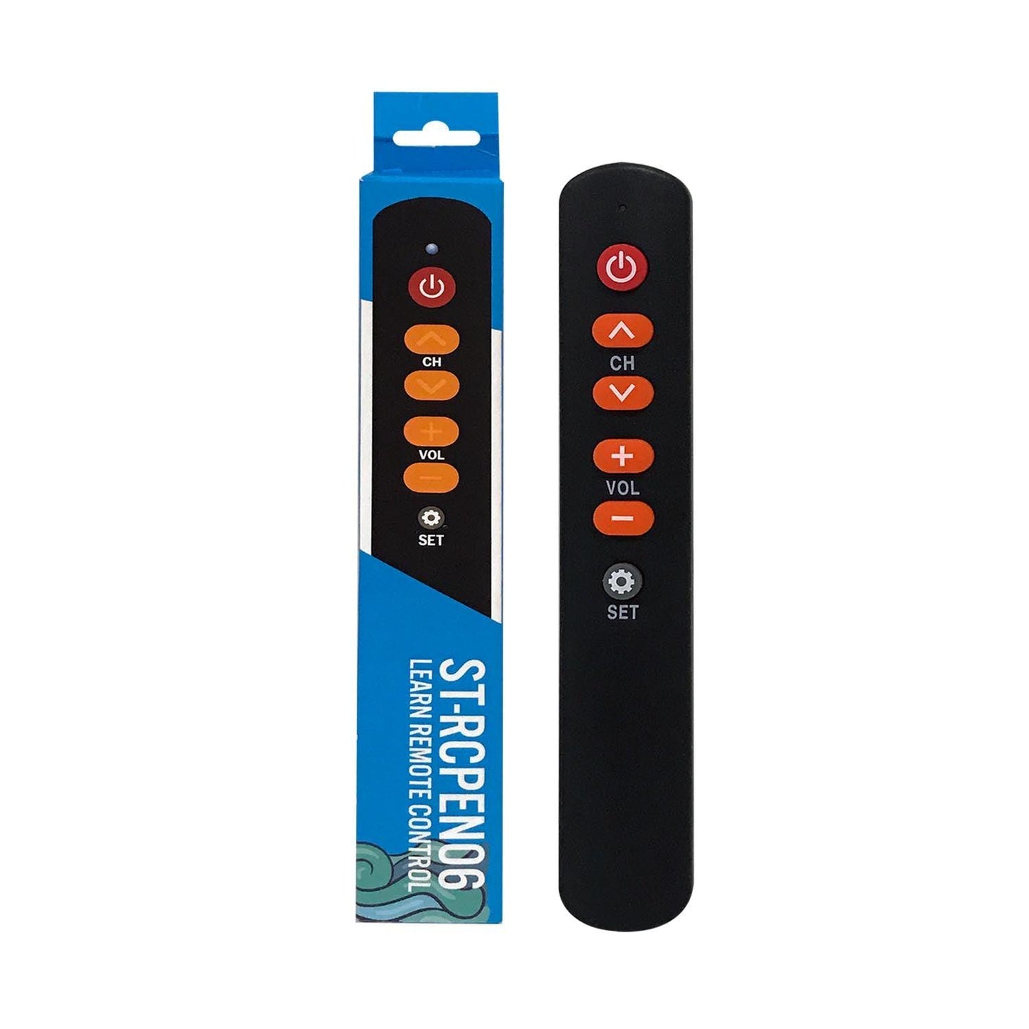 IR Learning Remote Control with Big Buttons, 6 Keys Universal Remote Control for TV STB DVD HiFi VCR