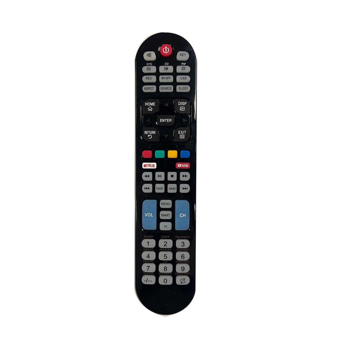 CRC1107V Universal TV Remote Control for LG, Samsung, Sony, Hisense, Panasonic, Philips, Sharp, Sanyo, Toshiba, Hitachi, TCL