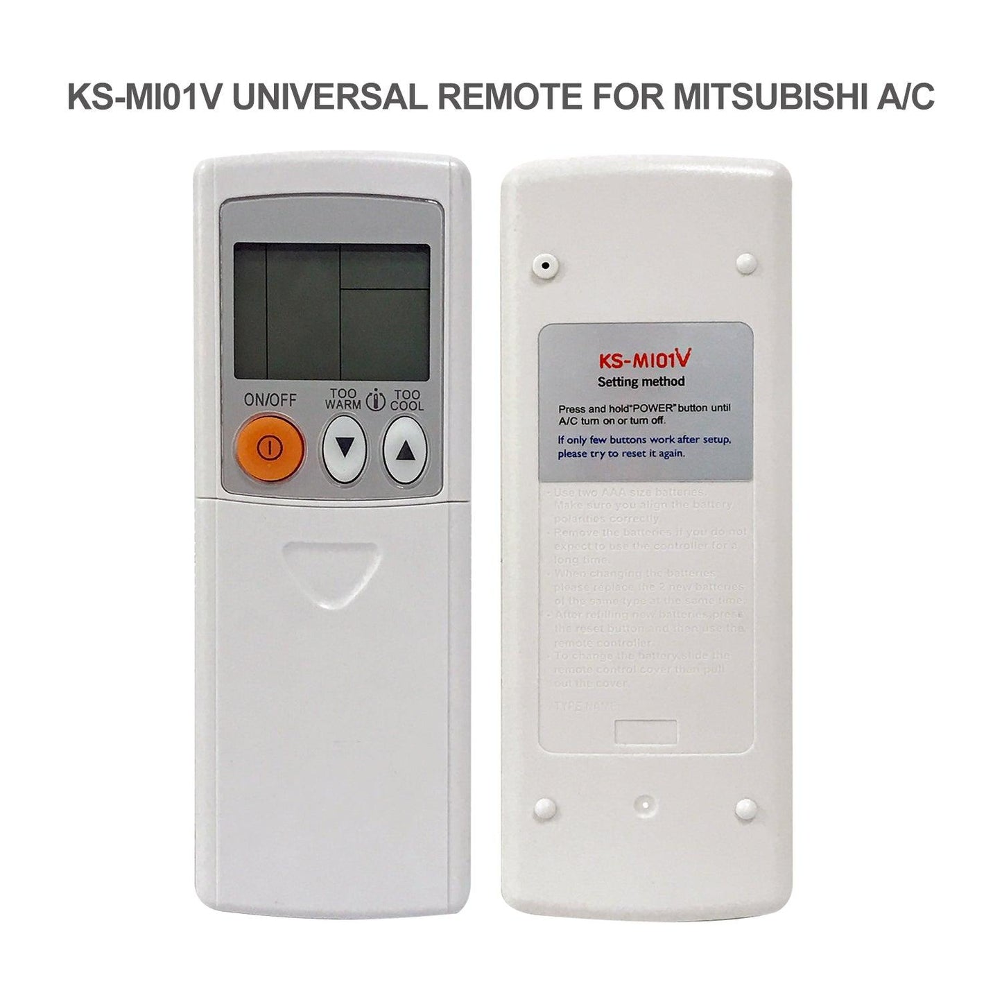 KS-MI01V AC Remote Control For Mitsubishi Air Conditioners, With Same Functions As Original Device
