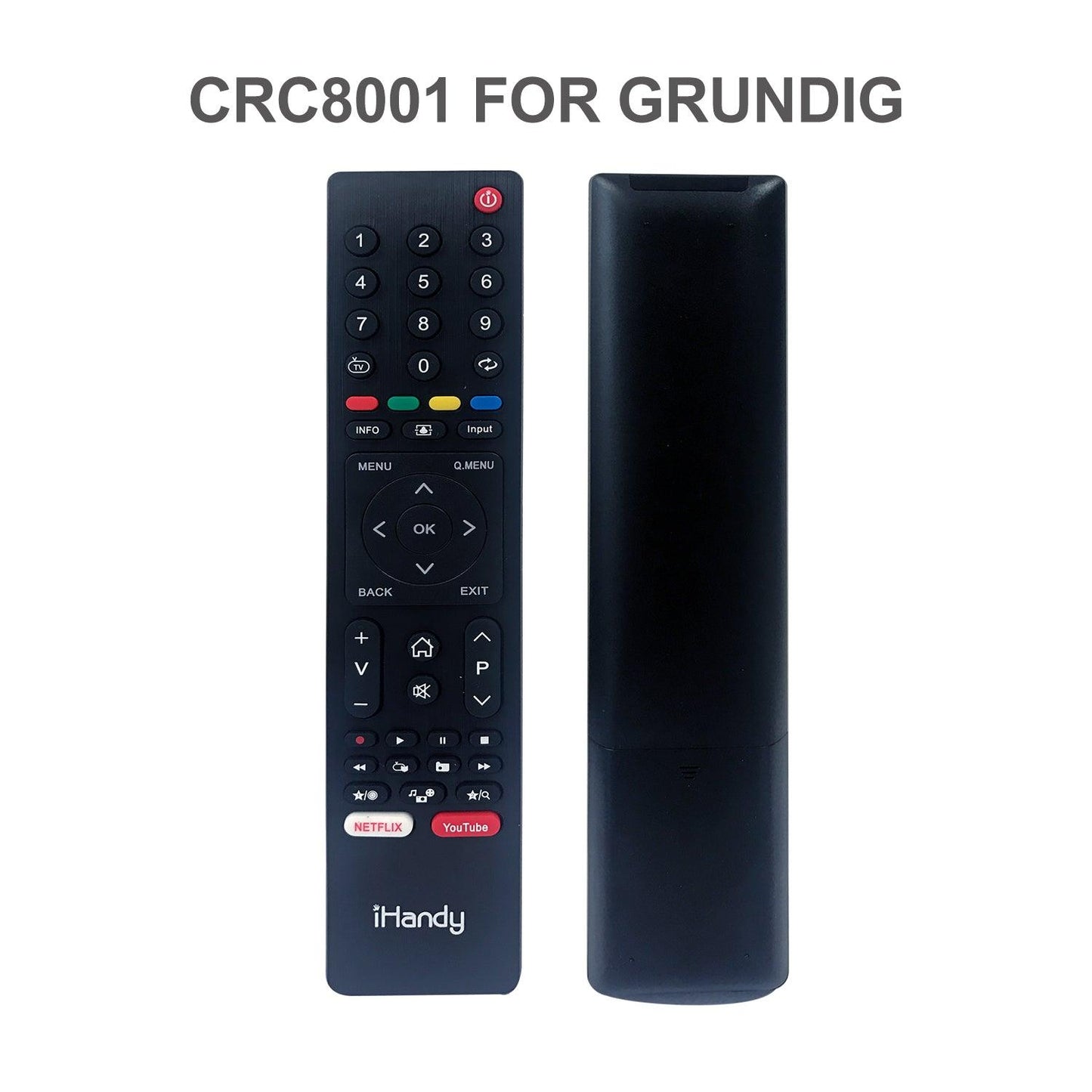CRC8001 Universal TV Remote Control For All Grundig LCD LED HDTV 3D TVs