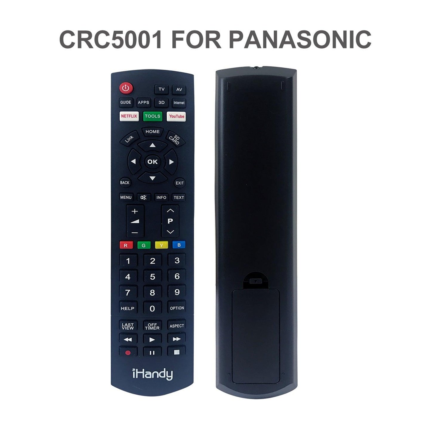 CRC5001 Universal TV Remote Control Work with Panasonic LCD LED HDTV 3D TVs