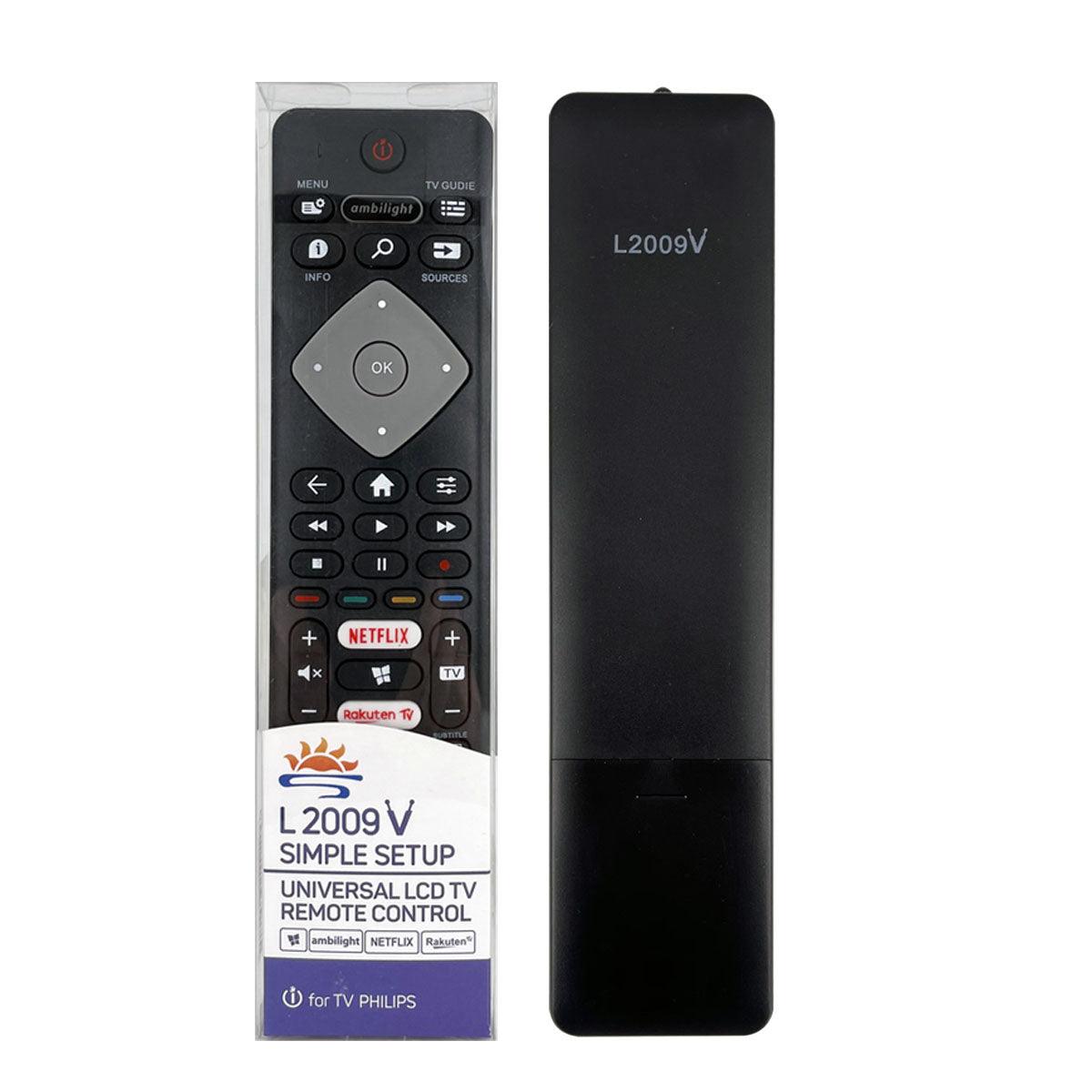 L2009V Universal TV Remote Control For All Philips TV, URMT Series, 40PFL/55PFL/58PFL and More
