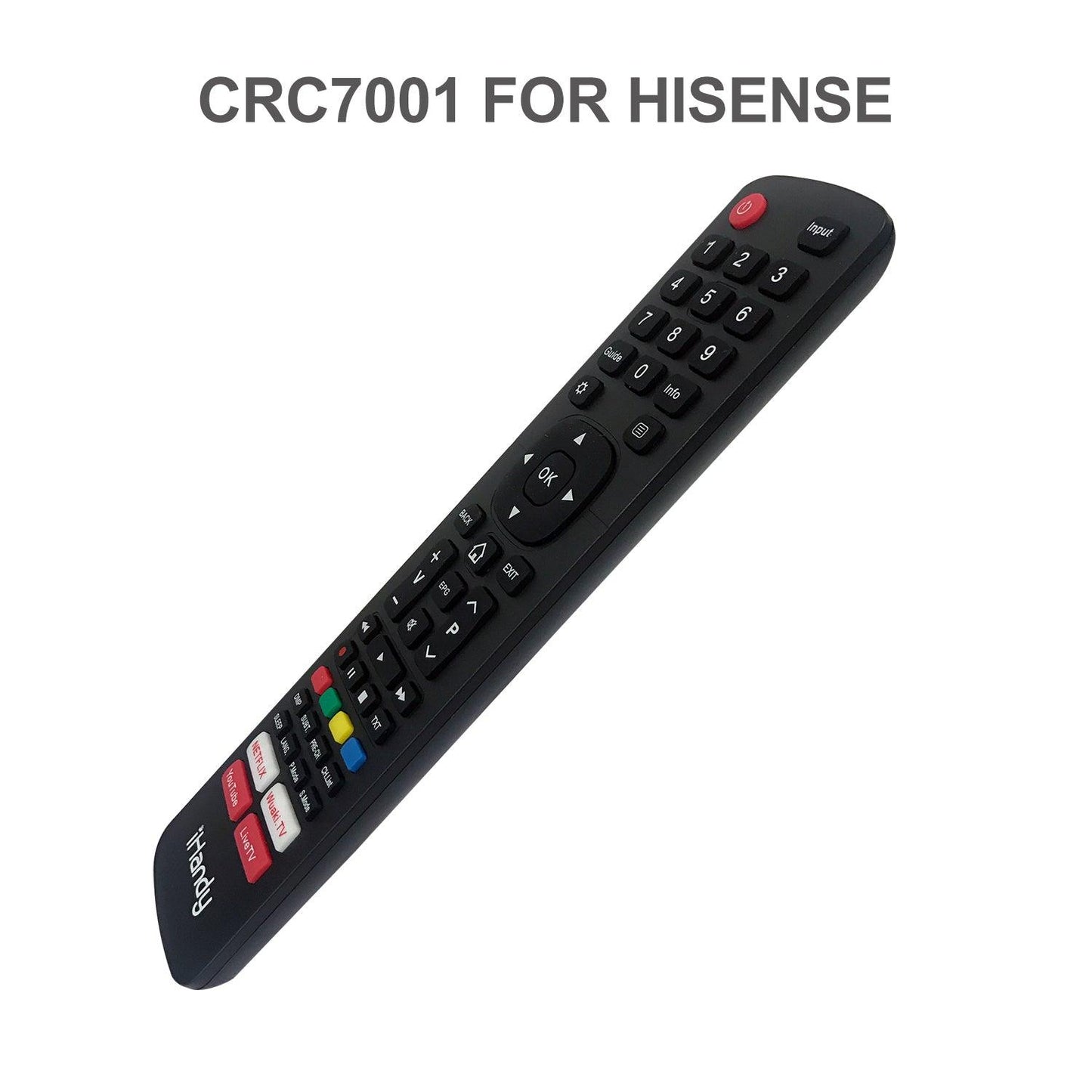 CRC7001 Universal TV Remote Control For Hisense LCD LED HDTV OLED TV