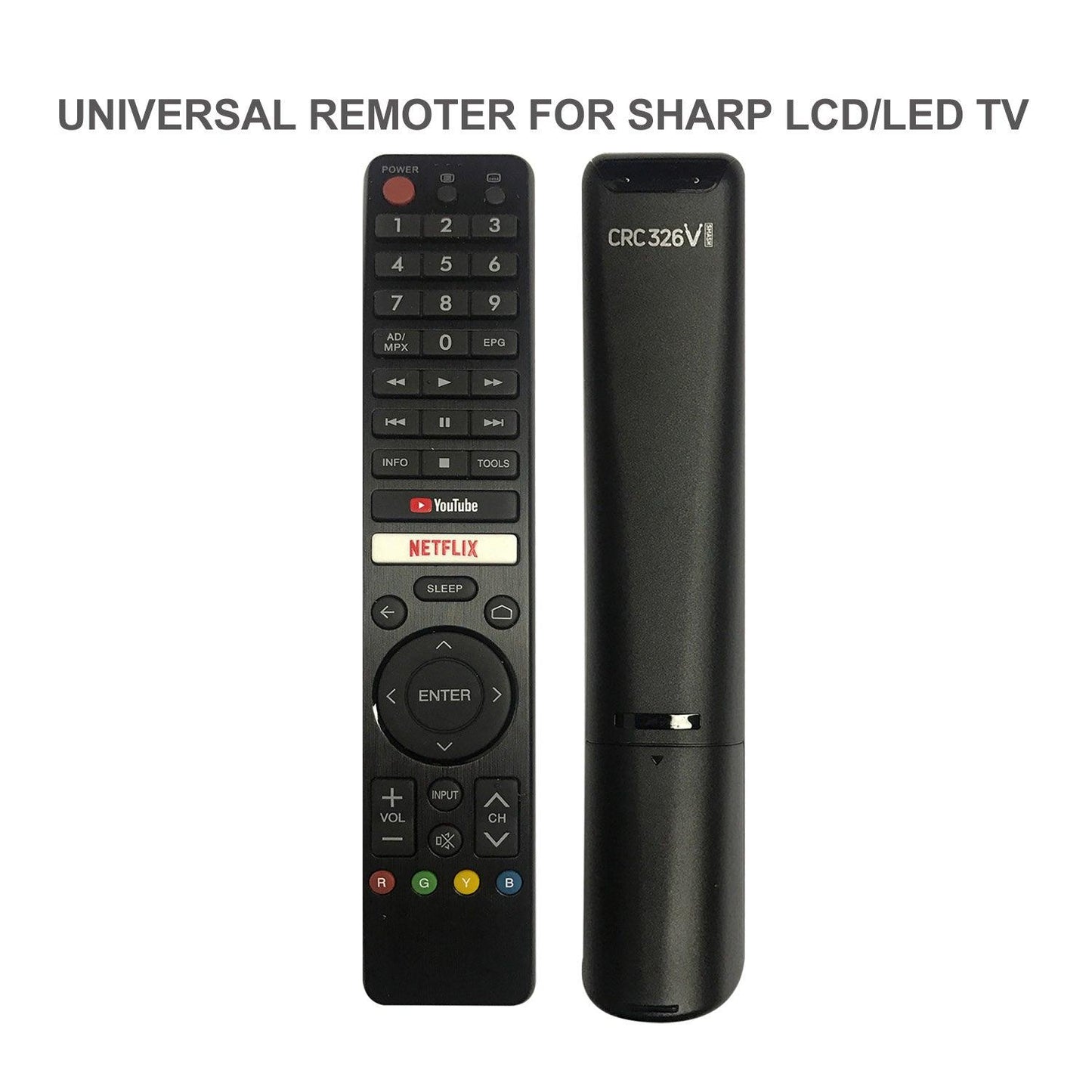 CRC326V Universal TV Remote Control For Sharp LC70/LC80, GA, GB Series and More