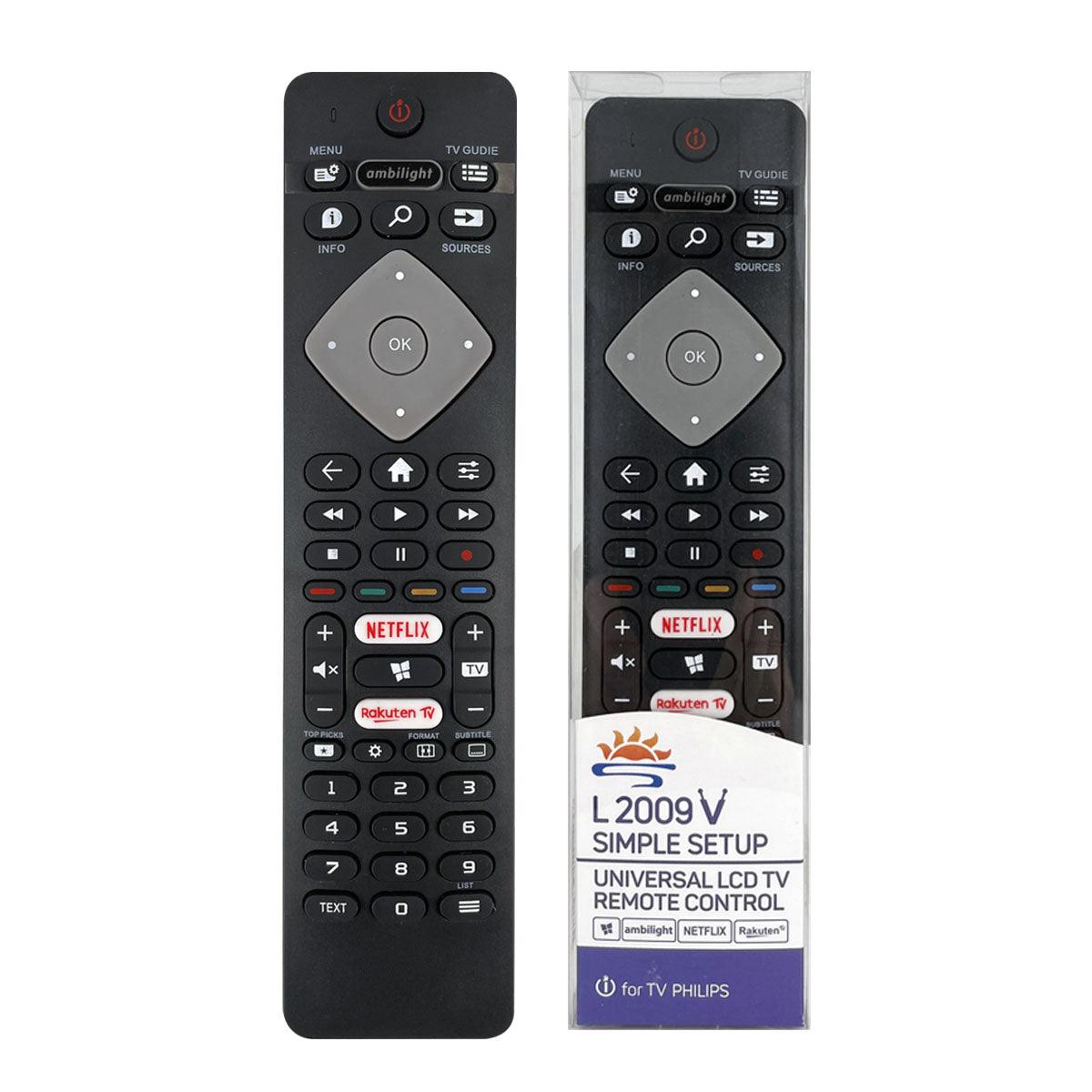 L2009V Universal TV Remote Control For All Philips TV, URMT Series, 40PFL/55PFL/58PFL and More