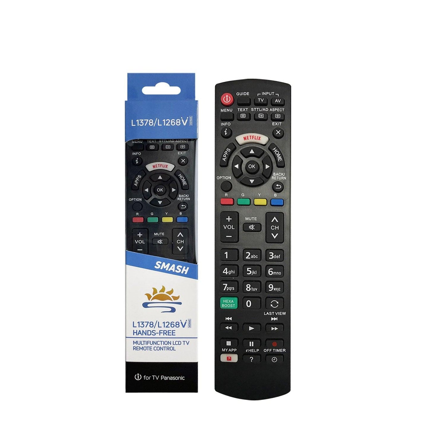 L1378V/L1268V Universal TV Remote Control For Panasonic TVs