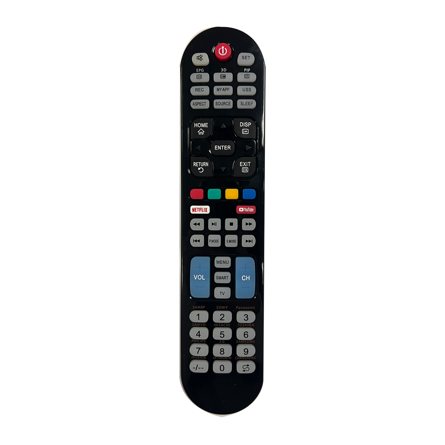 CRC1107V Universal TV Remote Control for LG, Samsung, Sony, Hisense, Panasonic, Philips, Sharp, Sanyo, Toshiba, Hitachi, TCL