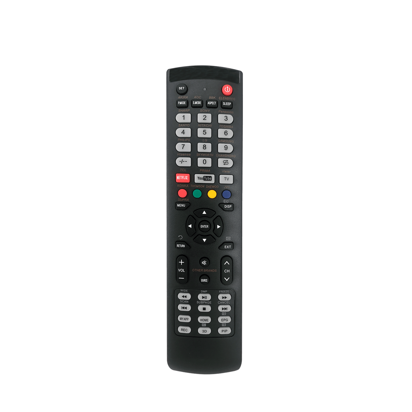 CRC1120V Universal TV Remote Control for LG, Samsung, Sony, Hisense, Panasonic, Philips, Sharp, Sanyo, Toshiba, Hitachi, TCL