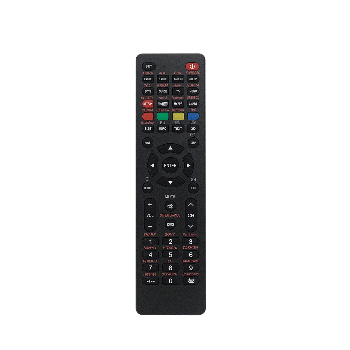 CRC1130V Universal TV Remote Control for LG, Samsung, Sony, Hisense, Panasonic, Philips, Sharp, Sanyo, Toshiba, Hitachi, TCL Smart TV