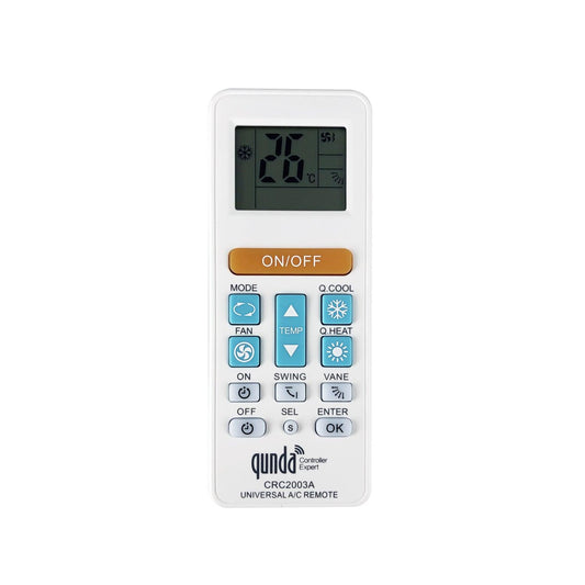 CRC2003A Qunda Universal Air Conditioner AC Remote Control For Mitsubishi, Toshiba, Hitachi, Fujitsu, Daewoo, LG, Sharp, Samsung, Electrolux, Sanyo