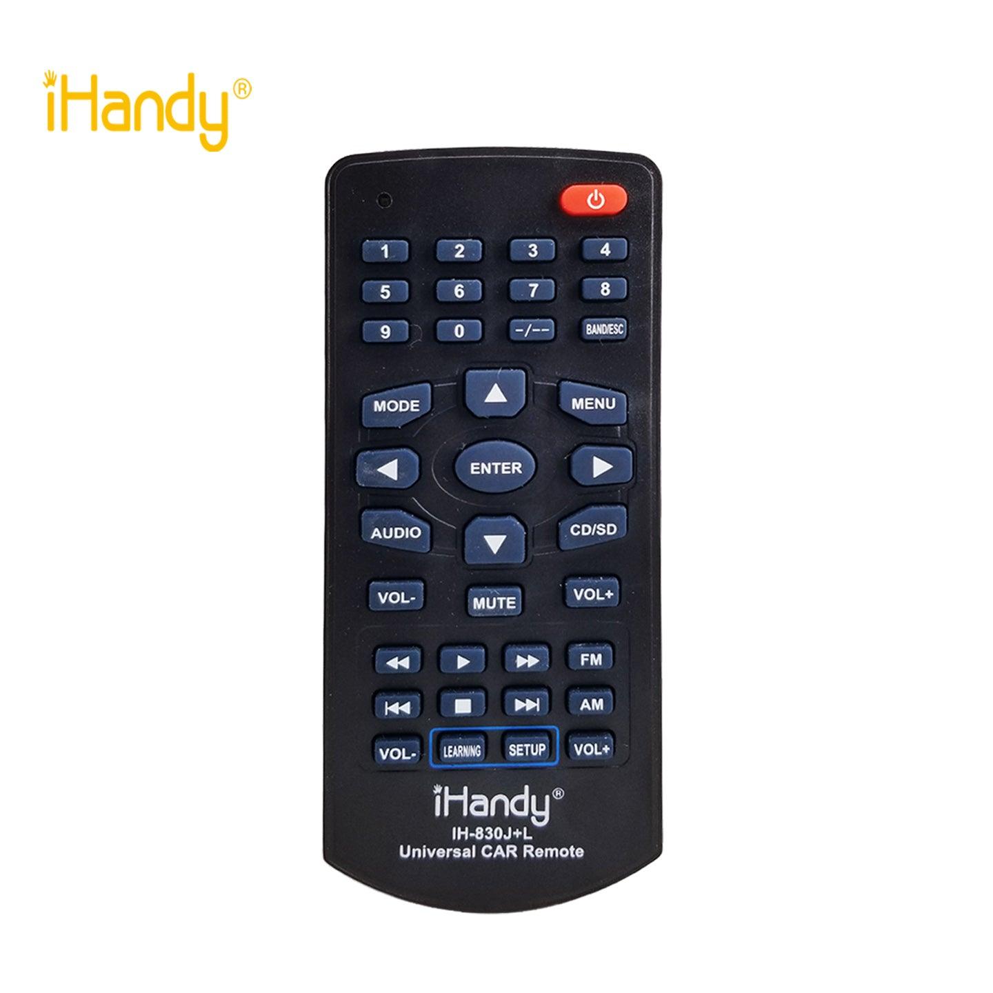 IH-RC-830J Remote Control For Media Player/ Vehicle CD & DVD Player, Works With Pionner JVC Sony Panasonic Toyota ALP, With IR Learning Function