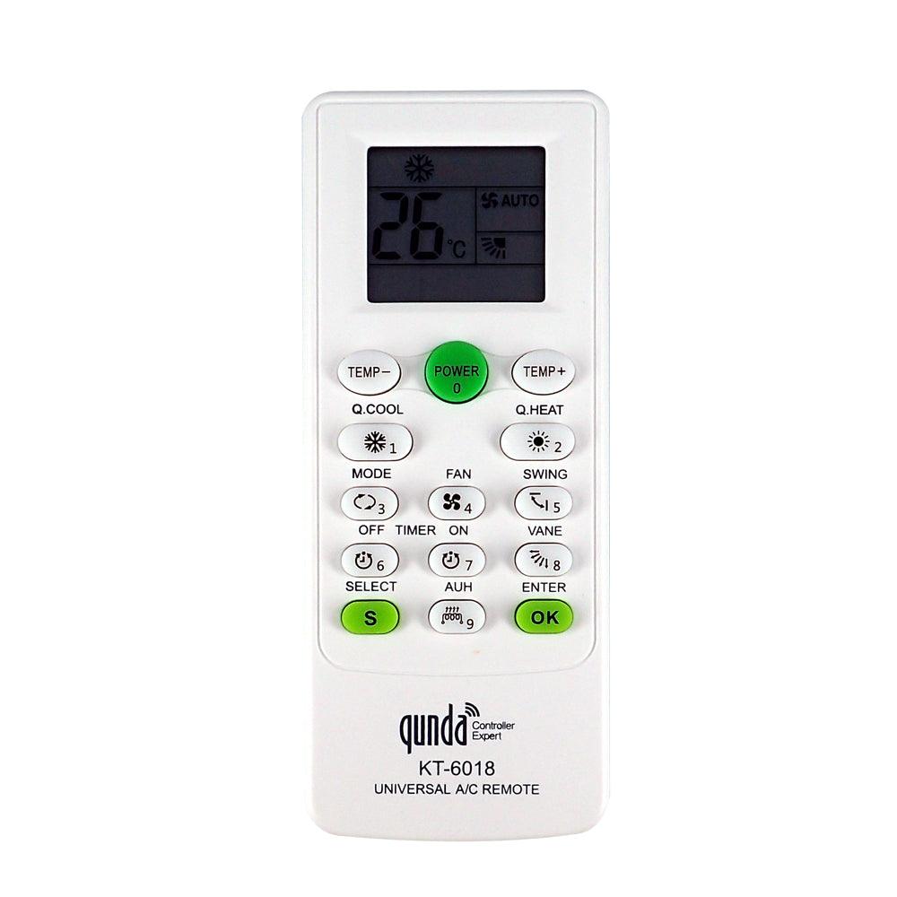KT-6018 Qunda Universal AC Remote Control For LG, Mitsubishi, Toshiba, Hitachi, Fujitsu, Daewoo, Sharp, Samsung, Electrolux, Sanyo, Aux, Gree, Haier