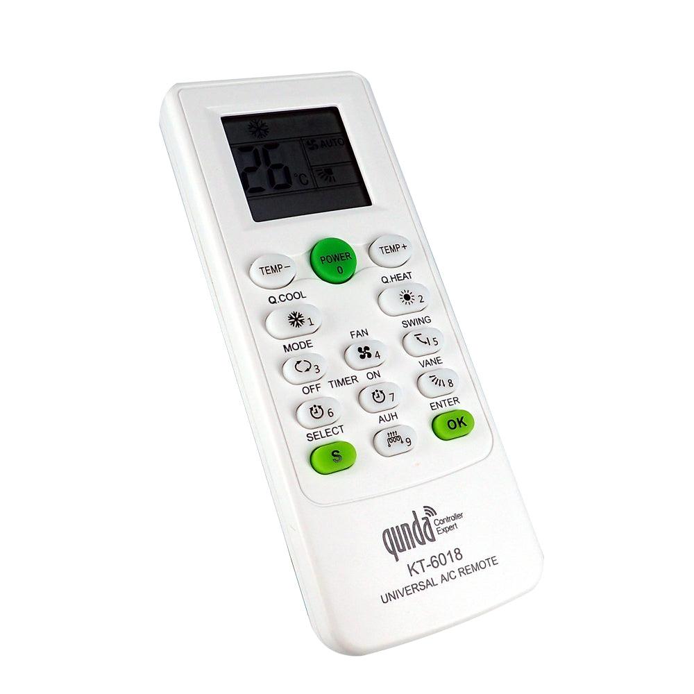 KT-6018 Qunda Universal AC Remote Control For LG, Mitsubishi, Toshiba, Hitachi, Fujitsu, Daewoo, Sharp, Samsung, Electrolux, Sanyo, Aux, Gree, Haier