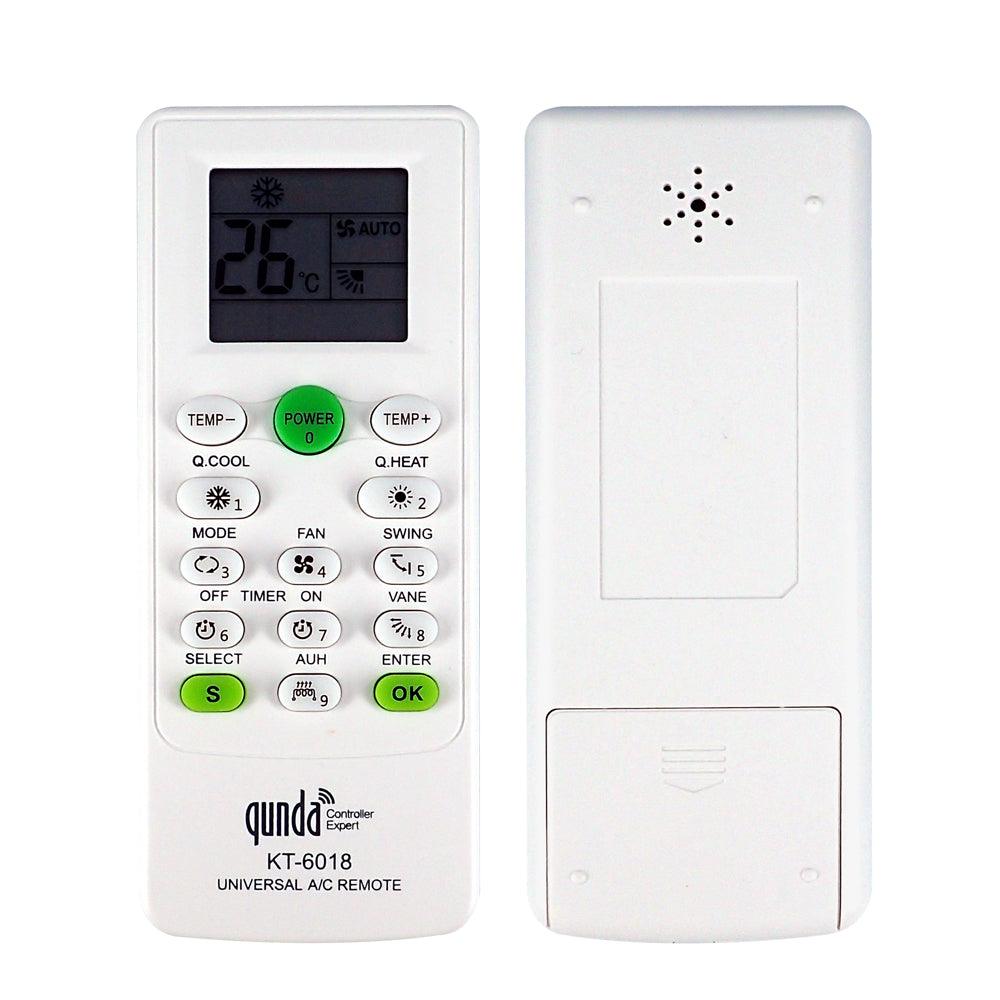 KT-6018 Qunda Universal AC Remote Control For LG, Mitsubishi, Toshiba, Hitachi, Fujitsu, Daewoo, Sharp, Samsung, Electrolux, Sanyo, Aux, Gree, Haier