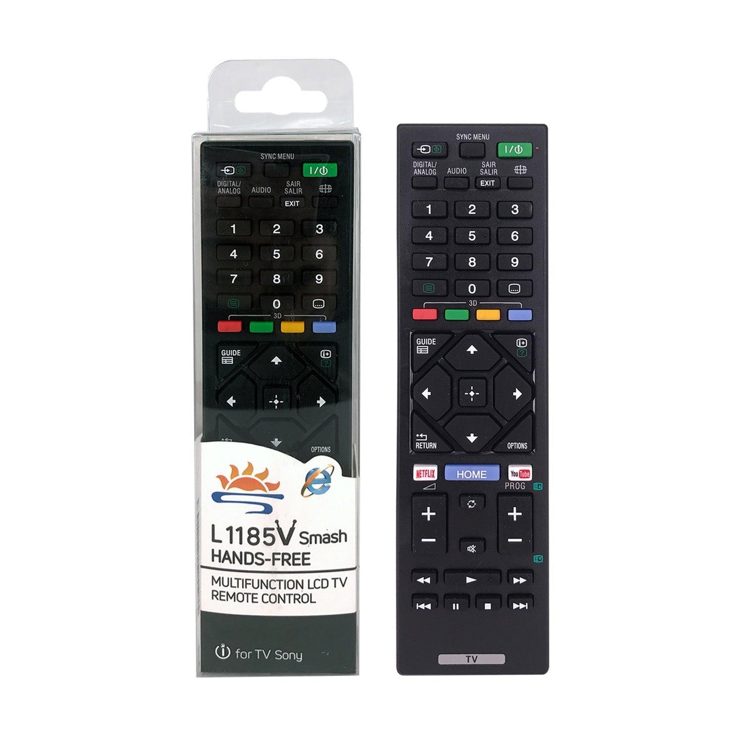 L1185V Remote Control For Sony TV, KDL Series, R380/R400/R450 Series, and More
