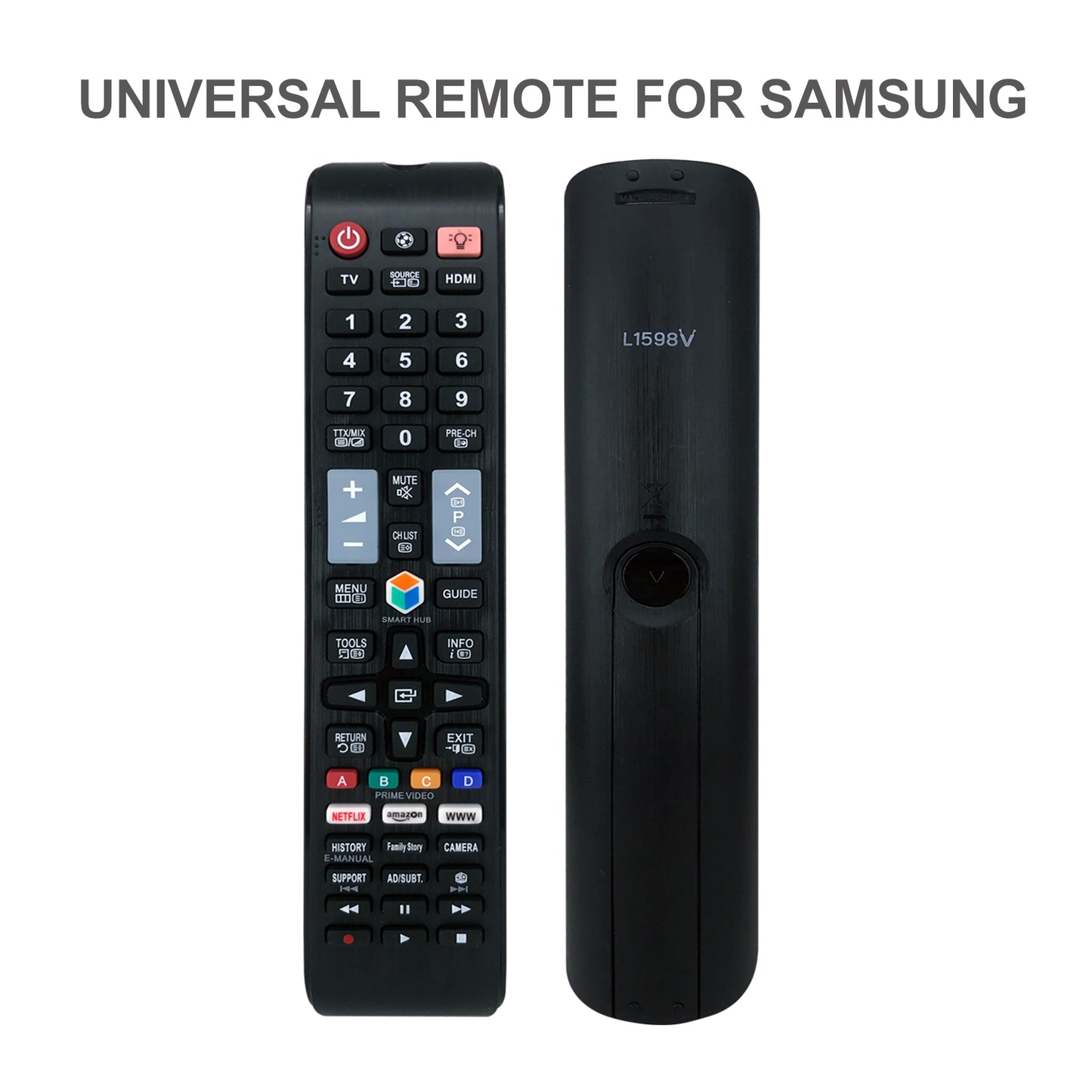 L1598V Universal Infrared TV Remote Control For Samsung LCD LED HDTV 3D TV, BN59 and AA59 Series