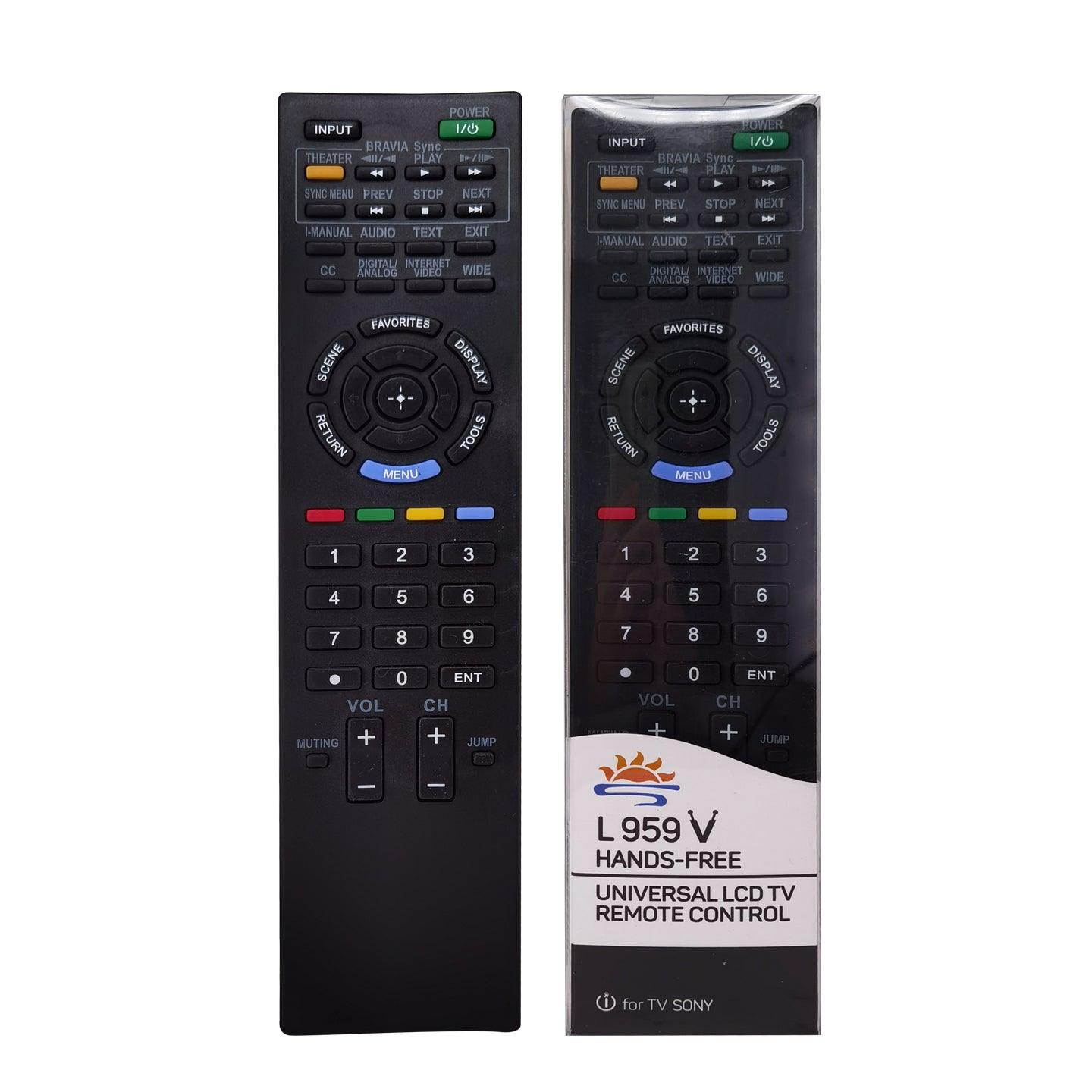 L959V Universal TV Remote Control Compatible Sony KDL Series TV HDTV, KDL 32/KDL40/KDL50, R380/R450 and More