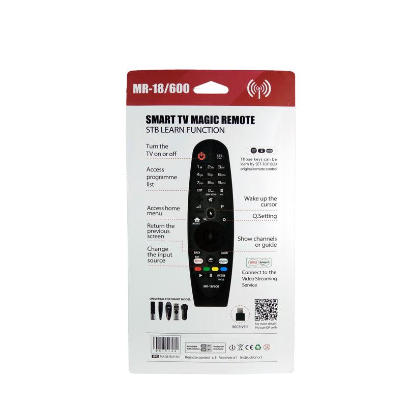 MR-18/600 Magic Cursor Remote Control For LG TV 2018 Models, 4K/UHD/OLED Series, W8 Series, AN-MR18/600/650 Series, With IR Learning Function Buttons